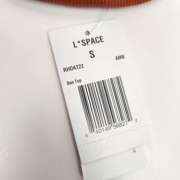 L*Space Dax Bikini Top in Amber Brown Size Small Racerback NWT - Picture 5 of 6